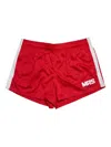 Nike X Martine Rose Logo-patch Shorts In Red