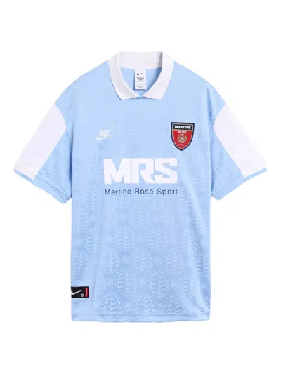 Nike X Martine Rose Short-sleeves Polo Top In Blue