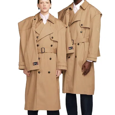 Nike X Martine Rose Trench Coat 'tan' In Brown