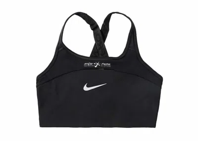 Pre-owned Nike X Megan Thee Stallion Women's Mediumsupport Nonpadded Sports Bra In Black