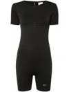 Nike X Mmw Zip-up Short-sleeved Jumpsuit In Black