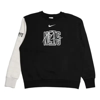 Nike X Nba Brooklyn Nets Courtside Sweatshirt 'black Grey'