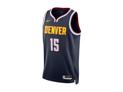 Pre-owned Nike X Nba Denver Nuggets Nikola Jokic Icon Edition Swingman Jersey In Navy Blue