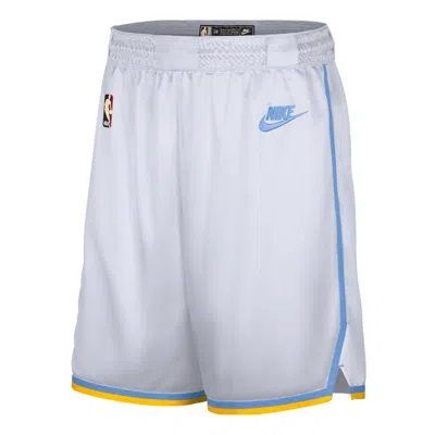 Nike X Nba Dri-fit Los Angeles Lakers Shorts 'white'
