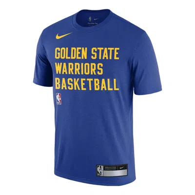 Nike X Nba Golden State Warriors Dri-fit Practice T-shirt 'blue'