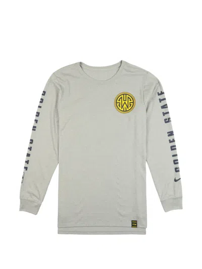 Nike X Nba Golden State Warriors Dri-fit T-shirt In Gray