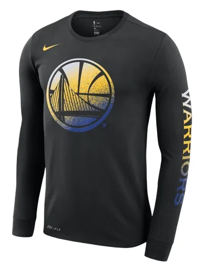 Nike X Nba Golden State Warriors Printed T-shirt In Black