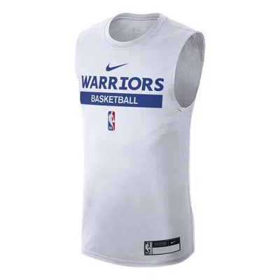 Nike X Nba Golden State Warriors Sleeveless Practice T-shirt 'white'