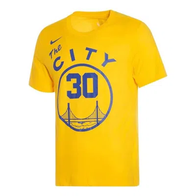 Nike X Nba Golden State Warriors T-shirt 'stephen Curry 30' In Yellow