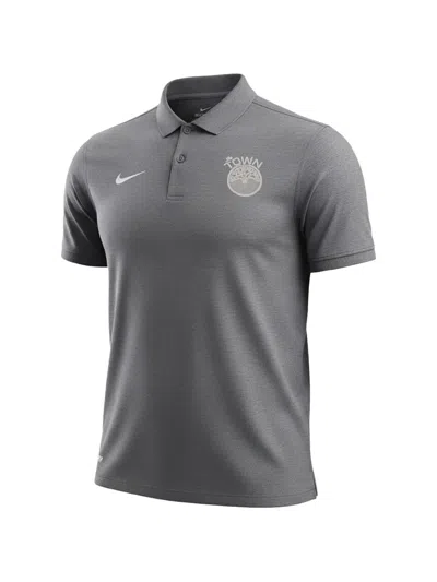 Nike X Nba Golden State Warriors The Town Dry Polo Shirt In Gray