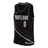 Nike X Nba Portland Trail Blazers Icon Edition Jerseys 'damian Lillard 0' In Black