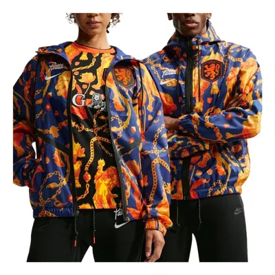 Nike X Netherlands X Patta Cryoshot Anthem Jacket 'deep Royal Blue White' In Multi
