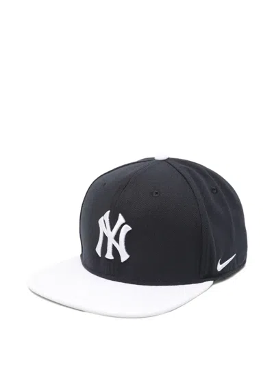Nike X New York Yankees Logo-embroidered Cap In Black
