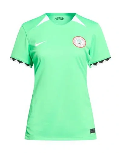 Nike X Nigerian Football Federation Woman T-shirt Lime Green Size S Polyester