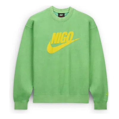 Nike X Nigo Fleece Sweatshirt 'green Yellow'