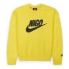Nike X Nigo Fleece Sweatshirt 'yellow Black'