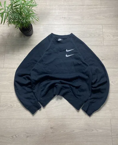 Pre-owned Nike X Nike Acg Nike International Double Swoosh Oversize Sweatshirt Vintage In Black