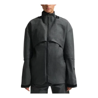 Nike X Nocta Code Flow Jacket 'gray Heather Dark Gray' In Black