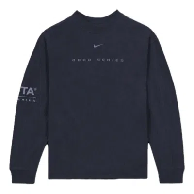 Nike X Nocta Drake 8k Peaks Long-sleeve Mock Neck 'navy' In Blue
