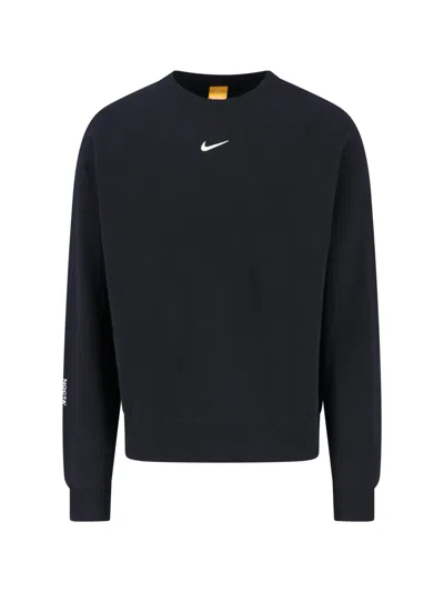 Nike Ribbed Crew Neck Sweater With Long Sleeves In Black