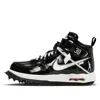 Nike Off-white Air Force 1 Mid Patent-leather Sneakers In Black