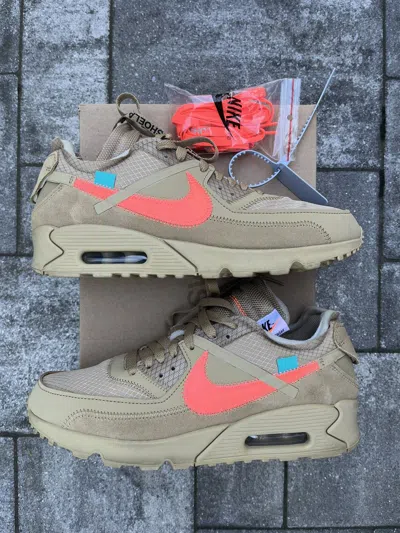 Pre-owned Nike X Off White Nike X Off-white Air Max 90 Desert Ore Size 9 Shoes