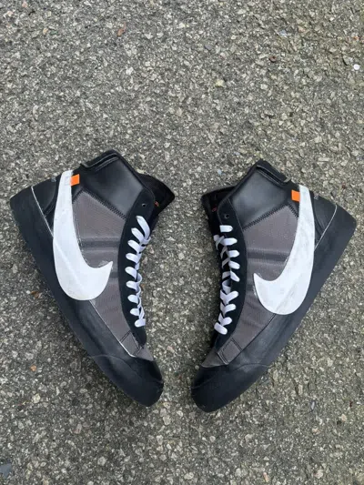 Pre-owned Nike X Off White Blazer Mid Grim Reapers 2018 Shoes In Black
