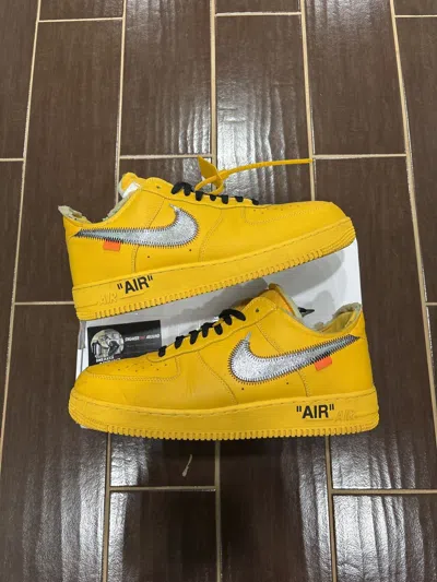 Pre-owned Nike X Off White Light Wear Off-white Nike Air Force 1 Low Ica Lemonade Size 13 Shoes In Yellow