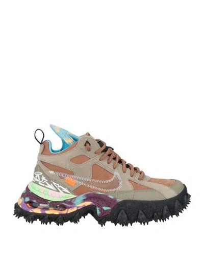 Nike X Off-white Man Sneakers Brown Size 7.5 Leather
