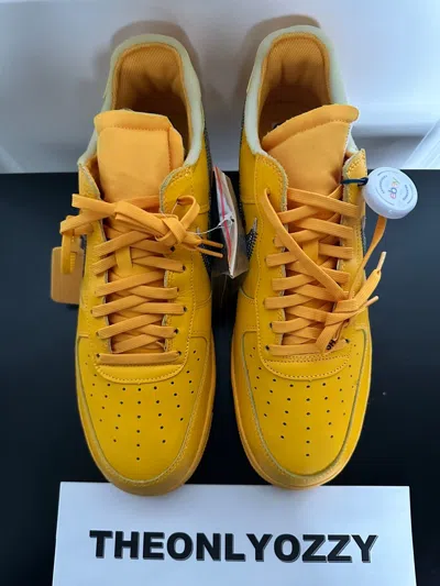 Pre-owned Nike X Off White Nike Air Force 1 Low Off-white Ica University Gold Virgil Shoes In Yellow