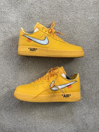 Pre-owned Nike X Off White Nike Air Force 1 Off-white “ica” Shoes In Yellow