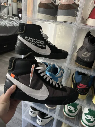 Pre-owned Nike X Off White Nike Blazer Mid Grim Reaper Shoes In Black