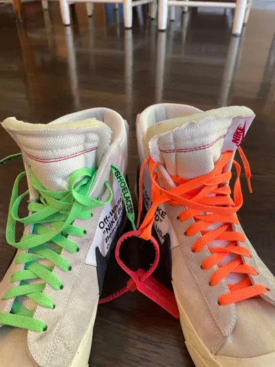 Pre-owned Nike X Off White Nike Blazer Mid Shoes In White