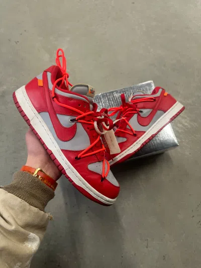 Pre-owned Nike X Off White Nike Dunk Low Off-white University Red Shoes