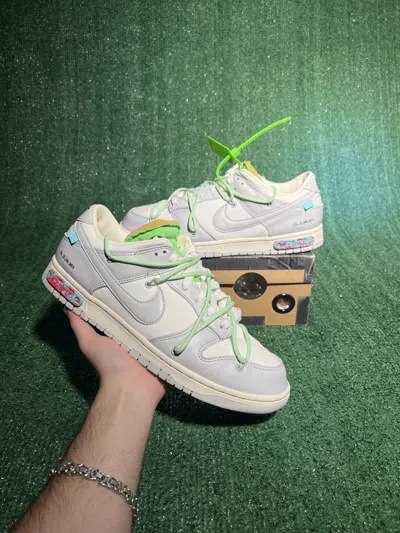 Pre-owned Nike X Off White Nike Off White Dunk Low Lot 07 Size 11 Shoes In Cream