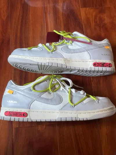 Pre-owned Nike X Off White Nike Off White Dunks Low Shoes In Grey