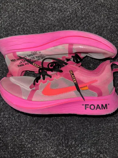 Pre-owned Nike X Off White Nike Zoom Fly X Off White Shoes In Pink