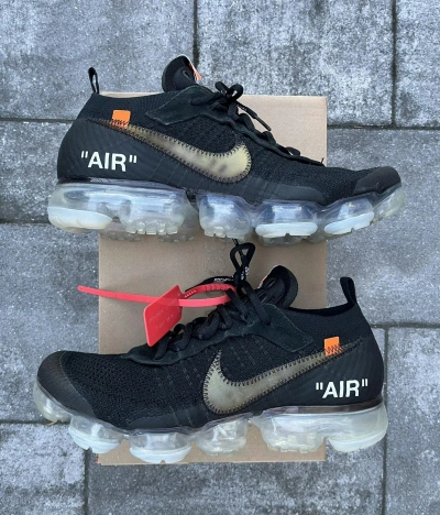 Pre-owned Nike X Off White Off-white Nike Air Vapormax Black Size 9.5 2018 Shoes