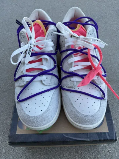 Pre-owned Nike X Off White Off-white Nike Dunk Low Lot 15 Size 13 Shoes In Gray
