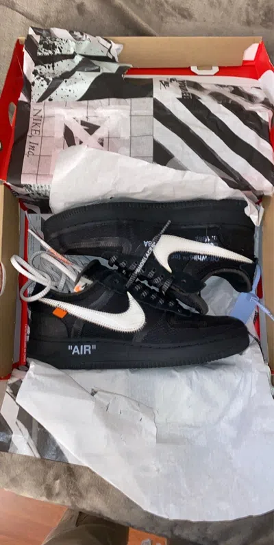 Pre-owned Nike X Off White Off-white X Air Force 1 Low Black 2018 Shoes