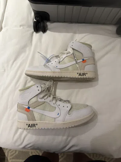Pre-owned Nike X Off White Off-white X Air Jordan 1 ‘og White' Euro Shoes