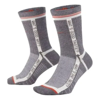 Nike X Off-white Socks 'grey Orange'' In Gray