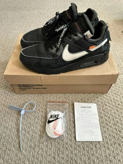 Pre-owned Nike X Off White The 10 - Nike Air Max 90 Off-white Shoes In Black