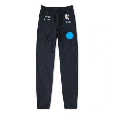 Nike X Off White Track Pants Printing Athleisure Casual Sports Long Pants Black