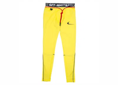 Pre-owned Nike X Offwhite Running Pro Tights In Opti Yellow