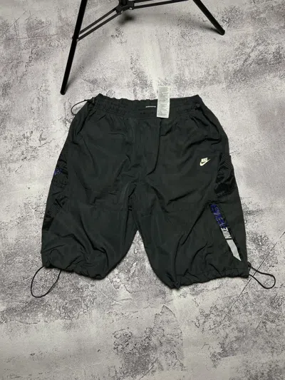 Pre-owned Nike X Outdoor Life Shorts Nike Vintage 90's Big Logo Nylon Drill Y2k Streetwear In Grey