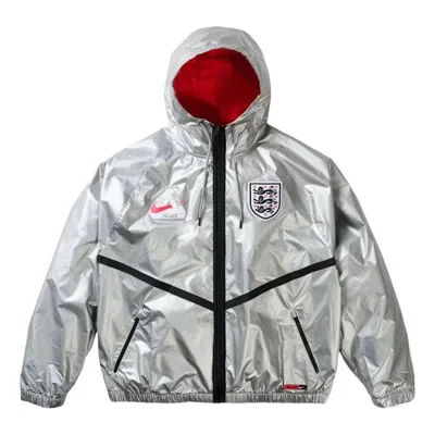 Nike X Palace England Anthem Hooded Jacket In Gray