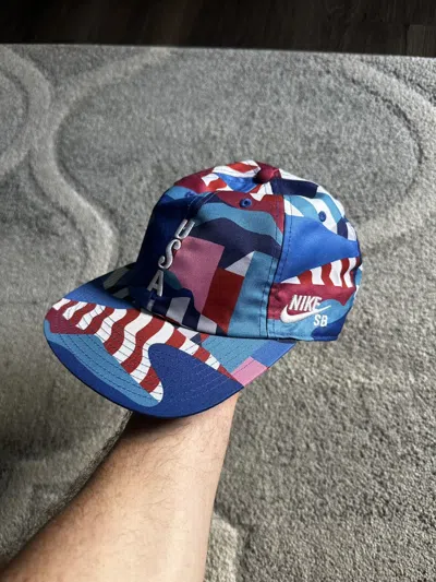Pre-owned Nike X Parra Nike Sb Parra Skate Hat In Blue