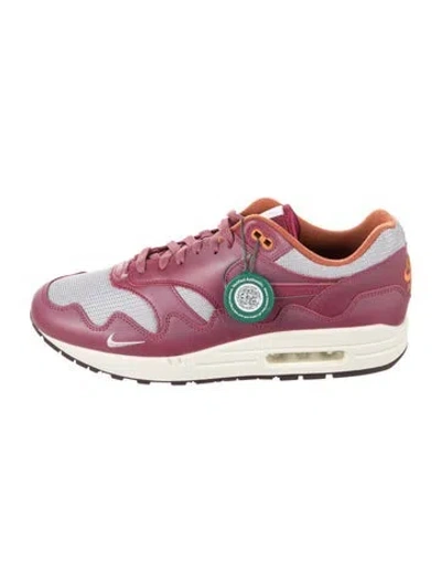 Pre-owned Nike X Patta Leather Colorblock Pattern Athletic Sneakers W/ Tags In Burgundy