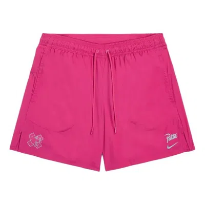Nike X Patta Running Team Shorts 'fireberry' In Pink